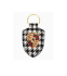 Porsche Crest Key Ring- Pepita